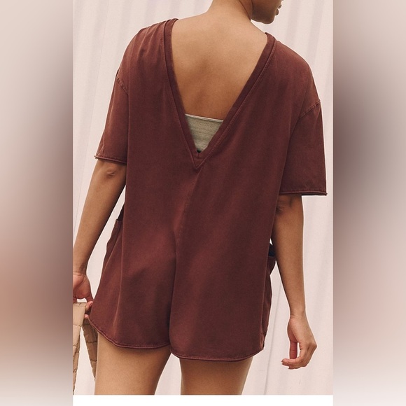 Free People Movement Hot Shot Tee Romper - Picture 1 of 7